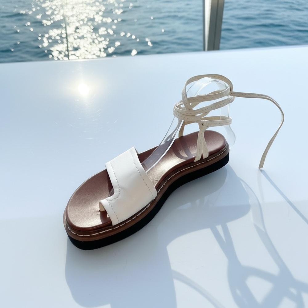 Phillip Lim 3.1 Yasmine Leather lace-up Sandals-Made in Italy